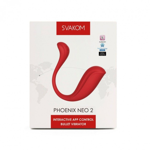 Svakom Phoenix Neo 2 - Інтерактивне віброяйце, 11.8х3 см