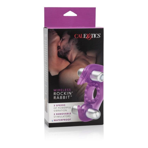 CalExotics Wireless Rockin' Rabbit - віброкільце, 8х4 см (фіолетовий) - купити в Україні | Секс шоп SEX-SHOP.ua