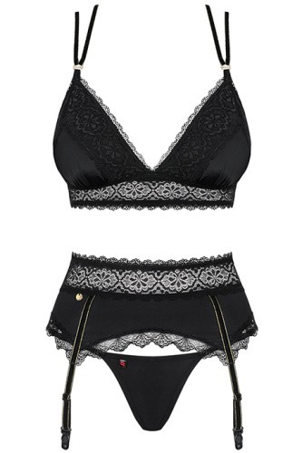 Obsessive Lolitte set - сексуальный комплект, L/XL (чёрный)