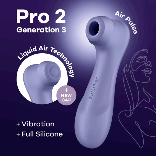 Satisfyer Pro 2 Generation 3 - Вакуумный клиторальный стимулятор (фиолетовый) - sex-shop.ua