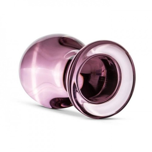 Gildo Pink Glass Buttplug No. 27 розовая анальная пробка из стекла, 8.5х4.3 см - sex-shop.ua