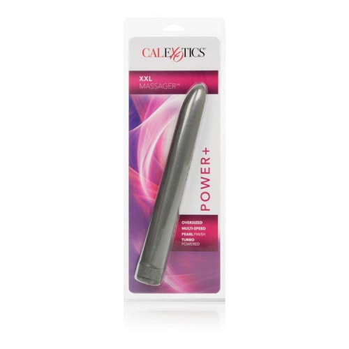 California Exotic Novelties Massager Platinum - Большой пластиковый вибратор XXL, 25х4 см (серебристый)