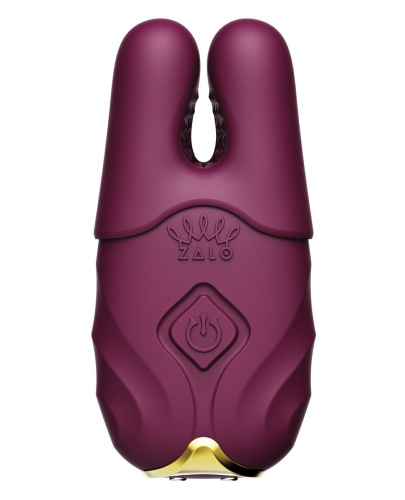Zalo - Nave Velvet Purple - Комплект смарт-вибраторов для сосков с насадками (фиолетовый) - sex-shop.ua
