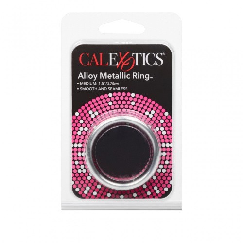 CalExotics Alloy Metallic Ring M - широкое металлическое эрекционное кольцо, 3,75 см - sex-shop.ua