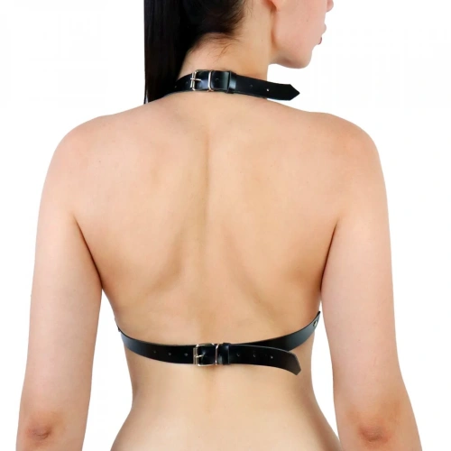 Art of Sex - Demia Leather harness - Портупея женская с шипами, XS-M - sex-shop.ua