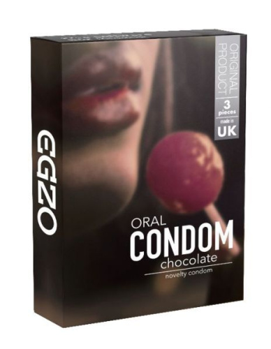 EGZO Chocolate - презервативы оральные со вкусом шоколада, 3 шт - sex-shop.ua