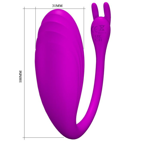 LyBaile Pretty Love Catalina Remoste Stimulator - мощное смарт виброяйцо, 10х3.1 см (фиолетовый)