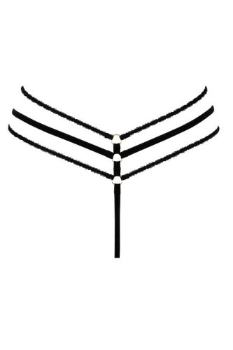 Anais Aretusa - Стрінги з вирізом у зоні бікіні, XXXL (чорний)