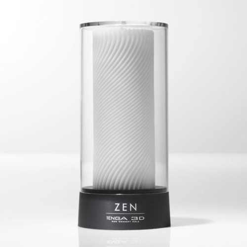 Tenga 3D Zen - Мастурбатор з хвилястою текстурою, 24х7 см (білий) - купити в Україні | Секс шоп SEX-SHOP.ua