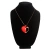 Charmed Vibrating Silicone Heart Necklace - кольє з підвіскою вібратором, 90 см (червоний)