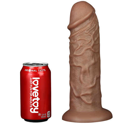LoveToy - Realistic Chubby Dildo Brown 10.5 '' - Фаллоимитатор, 26.6х6.3 см