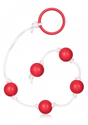 California Exotic Novelties Small Anal Beads - Маленькие анальные шарики, 1 см (красный) - sex-shop.ua