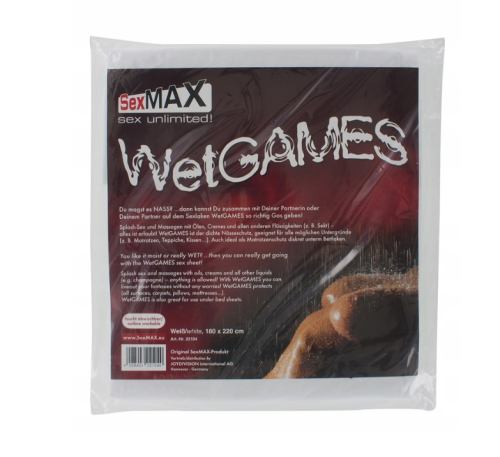 SexMAX WetGAMES Sex-Laken - Простыня, 180 x 220 см, белая - sex-shop.ua
