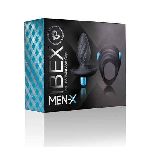 Rock off Men-X IBEX вибронабор: анальная вибропробка и эрекционное виброкольцо - sex-shop.ua