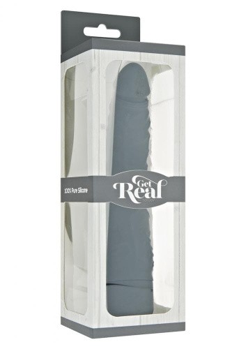 Get Real Classic Slim - Силиконовый вибратор, 21x4 см, (черный) - sex-shop.ua