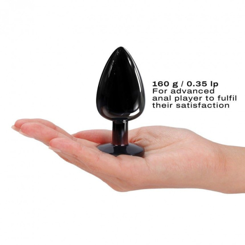 Dorcel - Diamond Plug - Металева анальна пробка з прикрасою у вигляді кристала (чорна) L - купити в Україні | Секс шоп SEX-SHOP.ua