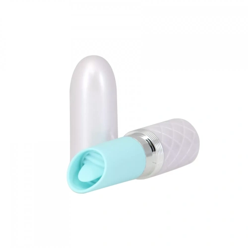 Pillow Talk - Lusty Luxurious Flickering Massager - Вибратор в виде губной помады (голубой) - sex-shop.ua