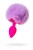 Todo By Toyfa Sweet Bunny - силіконова анальна пробка з пухнастим хвостиком, 13 см (рожевий)
