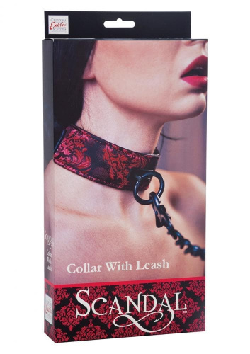 California Exotic Novelties - Ошейник с поводком Scandal Collar With Leash - sex-shop.ua