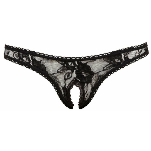 Cottelli Collection - Трусики з вирізом, XL (чорний) - купити в Україні | Секс шоп SEX-SHOP.ua