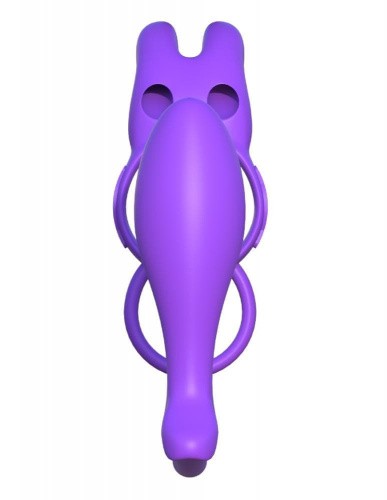Pipedream Ass-Gasm Vibrating Rabbit - віброкільце з анальним стимулятором, (фіолетовий)
