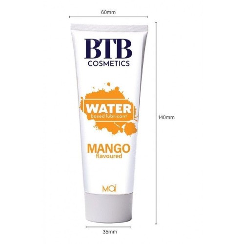 BTB Flavored Mango - Лубрикант на водной основе с ароматом манго, 100 мл - sex-shop.ua
