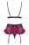 Obsessive 845-SEG-5 set - эротический комплект с кружевом и поясом для чулок, S/M (вишневый)