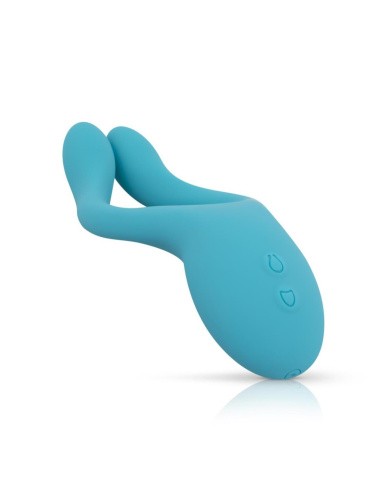 Cala Azul - Кольцо эрекционное на пенис с вибрацией, 14,7 см (голубой) - sex-shop.ua