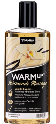 Joy Division Warmup Vanilla - массажное масло с согревающим эффектом и с ароматом ванили, 150 мл - sex-shop.ua