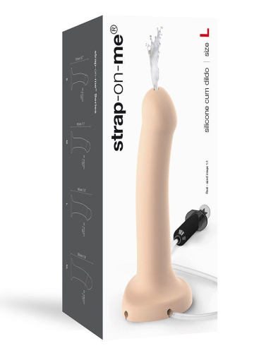 Кончающий фаллоимитатор Strap-On-Me Squirting Cum Dildo L, 19,6 см - sex-shop.ua