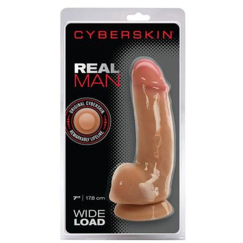 Фаллоимитатор CyberSkin® Real Man Wide Load 13,5х4,5 см.