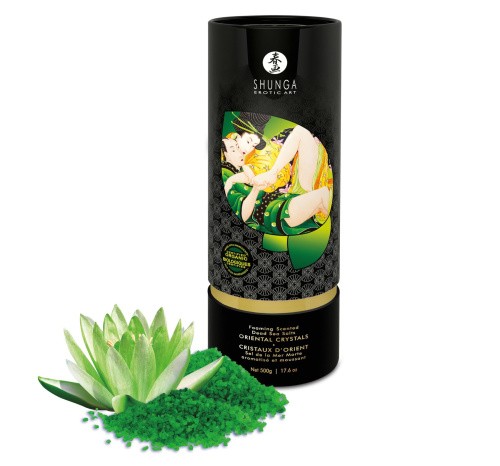 Shunga Oriental Crystals Bath Salts Organic Lotus Flower - Соль для ванны с ароматом лотоса, 500 г