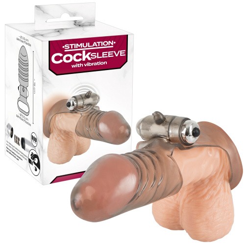 Orion Cock Sleeve With Vibration насадка на член со съемной вибропулей, 15х3.5 см