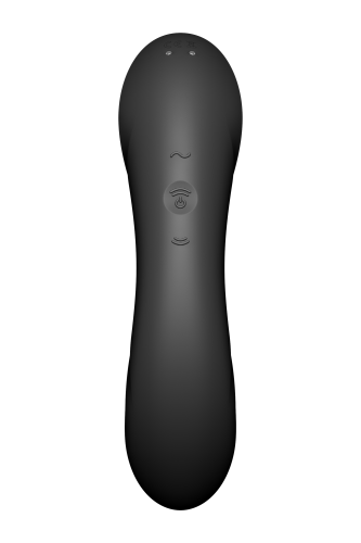 Satisfyer Curvy Trinity 4 - Вакуумный вибратор, 17х4.2 см (чёрный) - sex-shop.ua