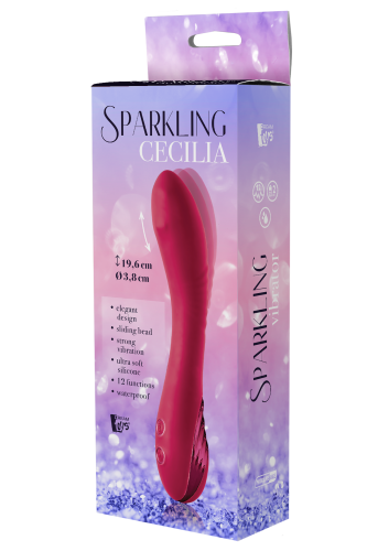 Dream Toys Sparkling Cecilia - Вибратор, 20 см (красный) - sex-shop.ua