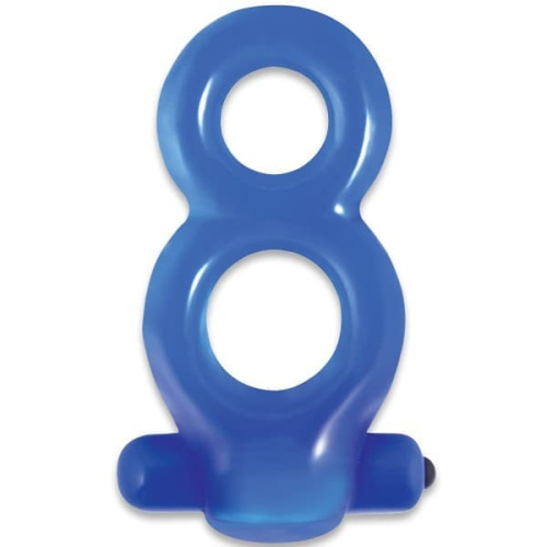 Ns Novelties Renegade Men's Ring Blue - двойное виброкольцо, 10х2 см (голубой) - sex-shop.ua