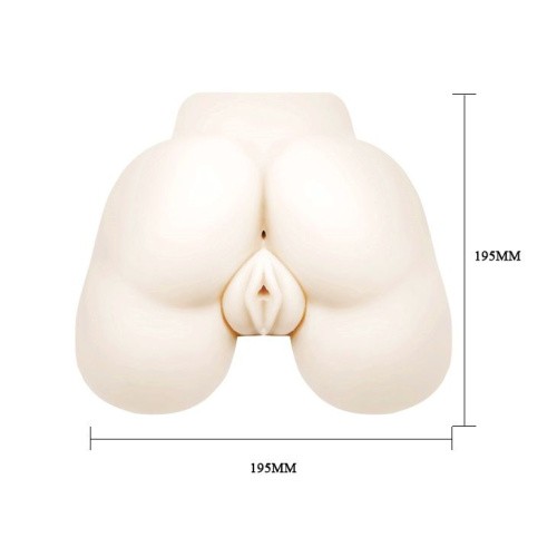 LyBaile Pussy & Anal, Double Tunnels, Vibrat. Eggs - Мастурбатор з вібрацією, 19 см (тілесний) - купити в Україні | Секс шоп SEX-SHOP.ua