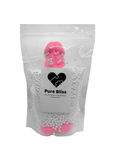 Pure Bliss - Мило у формі члена XL на присосці, 21х8 см (рожевий)