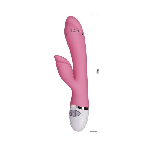 LoveToy - Dreamer II Vibrator Rose Red - Вібратор з кліторальним відростком, 21.5х3.5 ( світло-рожевий) - купити в Україні | Секс шоп SEX-SHOP.ua