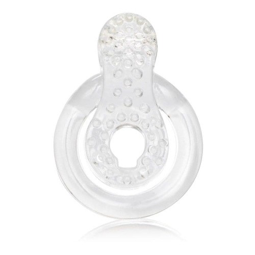 CalExotics Elite Sexual Exciter Crystal - двойное виброкольцо, 9х1.5 см (прозрачный)