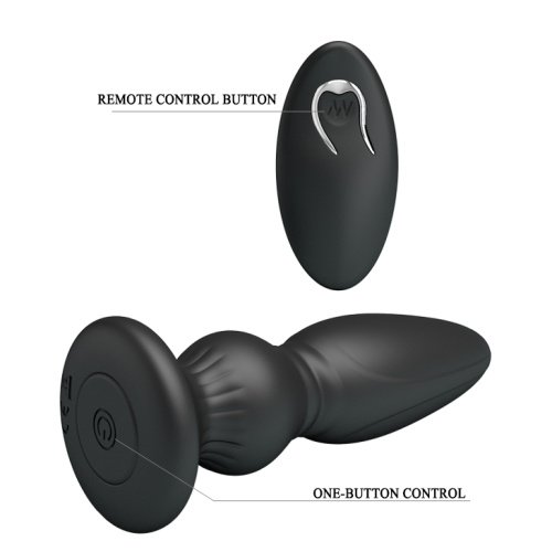 LyBaile Mr.Play Vibrating Prostate Massager - Анальная пробка с вибрацией и дистанционным пультом, 12.5х3.3 см