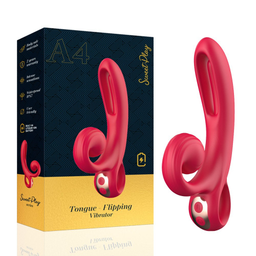 Вибратор-кролик Sweet Play Tongue-Flipping Vibrator А4