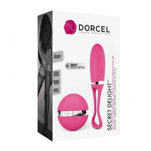 Dorcel Secret Delight Magenta виброяйцо с пультом ДУ, турборежимом и голосовым управлением, 7х3.2 см (розовый) - sex-shop.ua