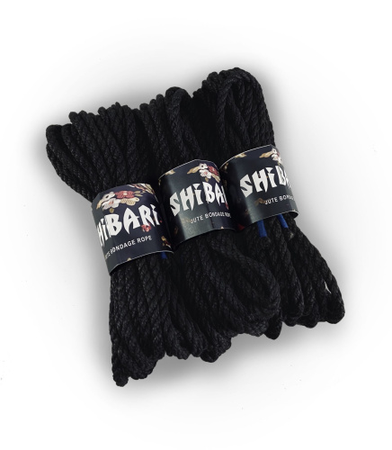 Feral Feelings Shibari Rope - Джутовая веревка для Шибари, 8 м (черная) - sex-shop.ua