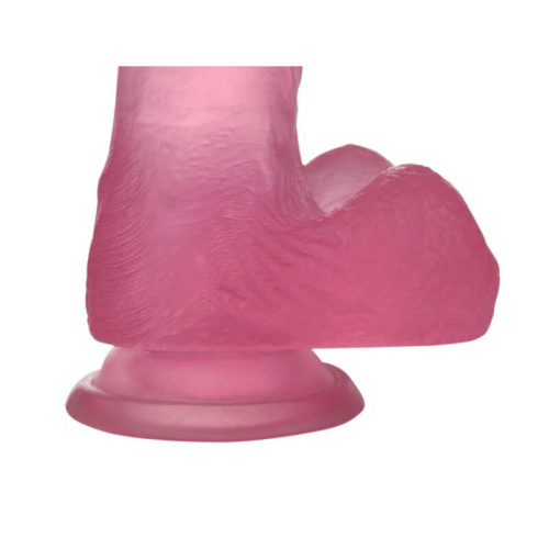 LoveToy 6" Jelly Studs Dildo - гибкий фаллоимитатор с присоской, 15х3.5 см (розовый)