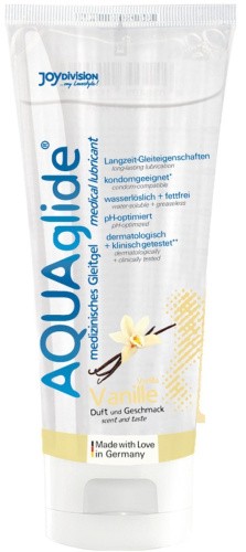 AQUAglide Vanille - Лубрикант на водній основі, 100 мл (ваніль)