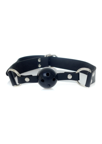 Ball Gag Black - Fetish Boss Series - Кляп з отворами (чорний) - купити в Україні | Секс шоп SEX-SHOP.ua