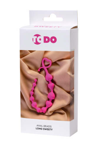 ToDo By Toyfa Long Sweety - анальний ланцюжок, 29х2.7 см (рожевий)