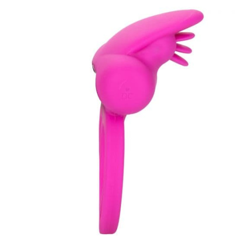 CalExotics Dual Clit Flicker Enhancer - подвійне віброкільце, 6х3.7 см (рожевий) - купити в Україні | Секс шоп SEX-SHOP.ua