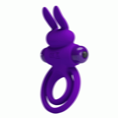 Pretty Love Vibro Penis Ring Bunny III Blue – Эрекционное кольцо, 9,7х4,0 см (фиолетовый)